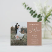 Niets Fancy, hou gewoon van Mocha Mousse Briefkaart (Staand voorkant)