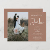 Niets Fancy, hou gewoon van Mocha Mousse Briefkaart (Voorkant / Achterkant)