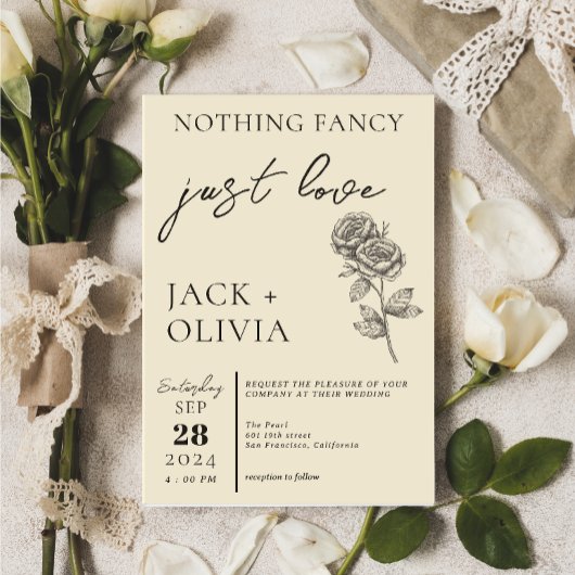 Niets Fancy Hou van de moderne mooie bloemenbruilo Kaart