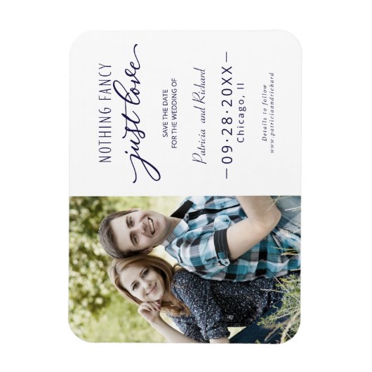 Niets Fancy houdt gewoon van sparen de Datum Foto Magneet (Verticaal)