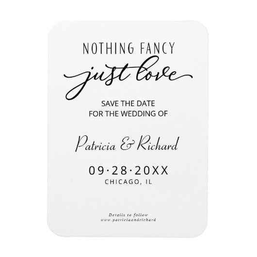 Niets Fancy houdt van sparen de Datum niet Foto Magneet (Verticaal)