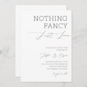 Niets Fancy is gewoon liefde minimalistische scrip Kaart (Voorkant / Achterkant)