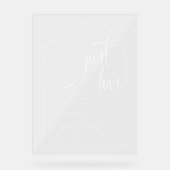 Niets Fancy is gewoon liefde moderne bruiloft welk Acryl Bord (Voorkant)