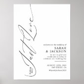 Niets Fancy is gewoon liefde moderne bruiloft welk Poster (Voorkant)