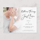 Niets Fancy Liefde Foto opslaan Datum Briefkaart (Voorkant)