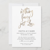 Niets Fancy Liefde sparen de Datum van de Ontvangi Kaart (Voorkant)