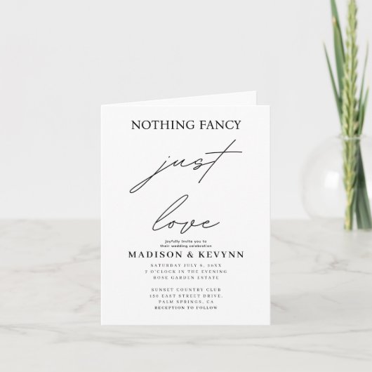 Niets Fancy Liefde Weddenschap (Voorkant)