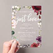 Niets Fancy Liefde Weddenschap Acryl Uitnodigingen (Insitu (Draagbaar))