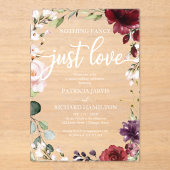 Niets Fancy Liefde Weddenschap Acryl Uitnodigingen (Voorkant)