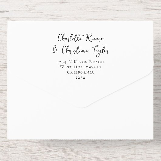 Niets Fancy Liefde Weddenschap All In One Uitnodiging (Achterzijde)