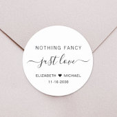 Niets Fancy Liefde Weddenschap Ronde Sticker