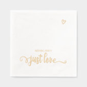 Niets Fancy, maar liefdesminimalistisch huwelijk Folie Servetten (Voorkant)