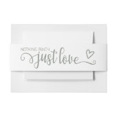 Niets Fancy, maar liefdesminimalistisch huwelijk Uitnodigingen Wikkel (Voorkant Voorbeeld)