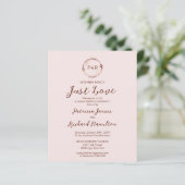 Niets Fancy Monogram Budget Wedding Invitaties (Staand voorkant)