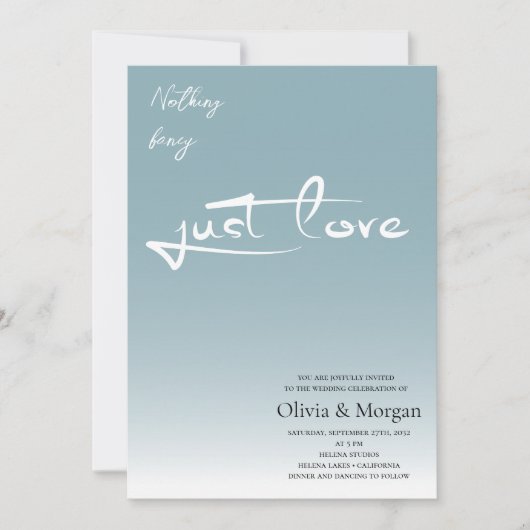 Niets Fancy Net Love Script QR Code Weddenschap Kaart (Voorkant)