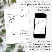 Niets Fancy Net Love Script QR Code Weddenschap Kaart