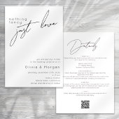 Niets Fancy Net Love Script QR Code Weddenschap Kaart