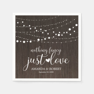 Niets Fancy Rustic String Lights Wedding Servet