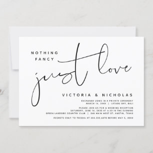Niets Geks, Gewoon Liefde, Trouw Elopement Feest Kaart