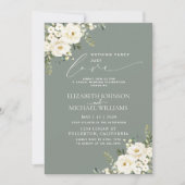 Niets Gewoons Alleen Liefde Salie Groene Foto Brui Kaart (Voorkant)