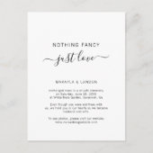 Niets gewoons, gewoon lief, eenvoudige trouw- of e aankondigingskaart (Voorkant)