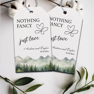 Niets gewoons, gewoon lief elegante trouwdag cadeaulabel