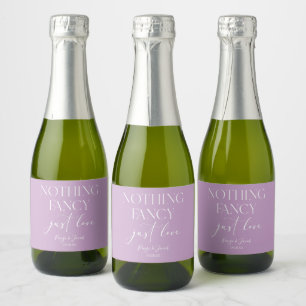 Niets gewoons, gewoon lief Minimalistische Casual Sparkling Wijnetiket