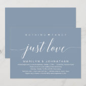 Niets gewoons, gewoon liefde, Trouw Elopement Klas Kaart (Voorkant / Achterkant)