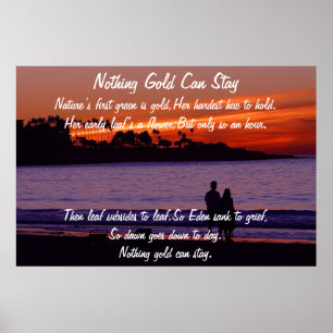 Niets Gold kan Poster blijven