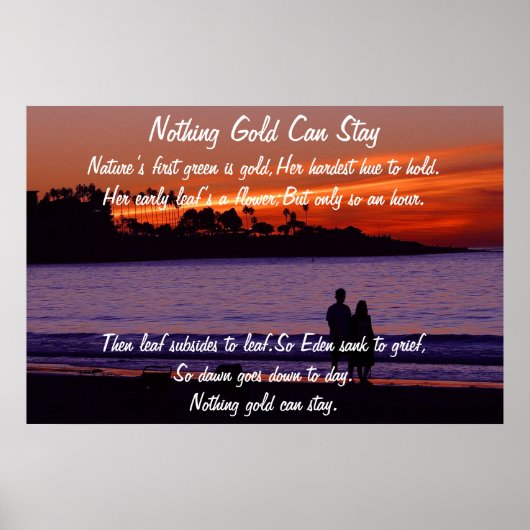 Niets Gold kan Poster blijven (Voorkant)