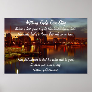 Niets Gold kan Poster blijven