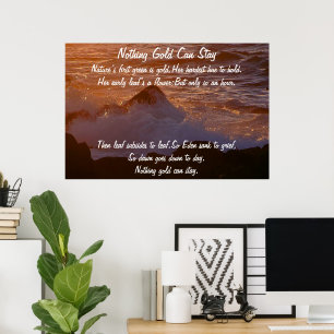 Niets goud kan oceaan blijven poster