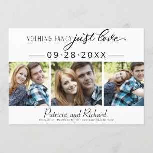 Niets ingewikkelds gewoon liefde Save The Date 3 f Kaart