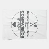 Niets is beter dan compassie... dan Vegan. Theedoek (Horizontaal)