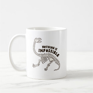 Niets is imfossible dinosaurus Botten Pun Mok