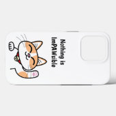 Niets is ImPAWsible Schattige Cat iPhone Case (Achterkant (horizontaal))