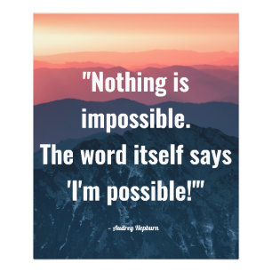 Niets is onmogelijk foto afdruk