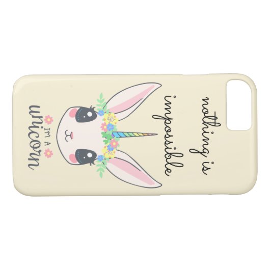 " niets is onmogelijk " , grappige eenhoornkonijn Case-Mate iPhone case (Achterkant (Horizontaal))