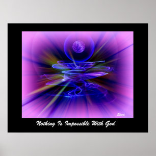 NIETS IS ONMOGELIJK MET GOD..Canvas of Poster