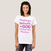 Niets is onmogelijk met GOD T-shirt (Voorkant volledig)