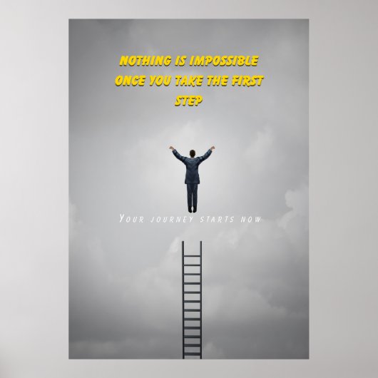 Niets is onmogelijk Motivatie Quote Poster (Voorkant)