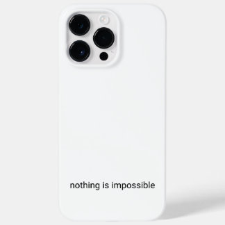 Niets is onmogelijk platte tekst Case-Mate iPhone 14 pro max hoesje