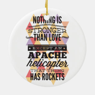 Niets is sterker dan liefde keramisch ornament