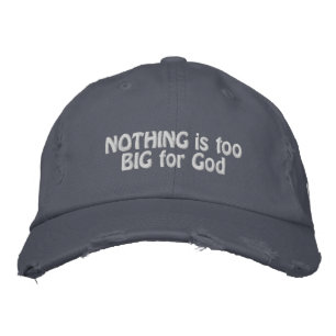 NIETS IS TE GROOT VOOR God FAITH Quote Geborduurde Pet