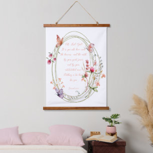 Niets is te moeilijk voor u. hangend wandkleed