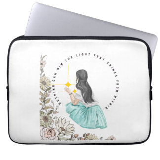Niets kan het licht van binnenuit veranderen laptop sleeve