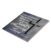 Niets kan ons scheiden van Gods liefde, het kruis Tegeltje (Zijkant)