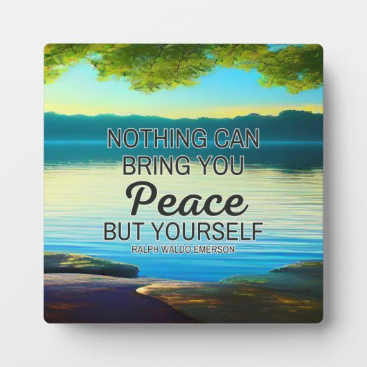 Niets kan u vrede tafelblad plaque brengen fotoplaat (Voorkant)