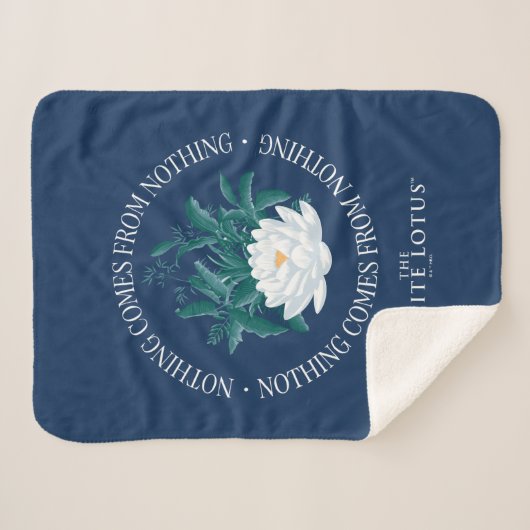 Niets komt uit het niets - de witte lotus sherpa deken (Voorkant (horizontaal))