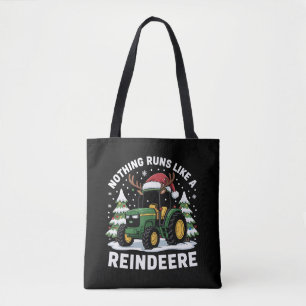 Niets loopt als een rendier Kerst Tractor Draagtas